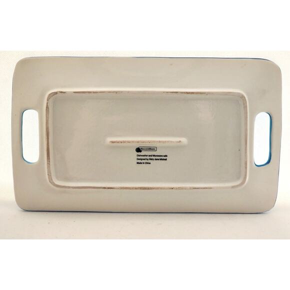 PLATTER/SERVING TRAY/TRINKET DISH-Ceramic-Tropical-Fish-Blue-11.5 in X 6.5 in - Picture 5 of 10